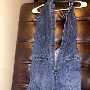 Free People Denim Jumpsuit Size 0